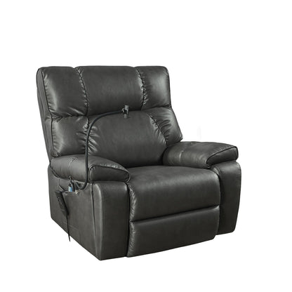 Fauteuil inclinable électrique avec deux moteurs OKIN, positions infinies, massage et chauffage, porte-gobelets