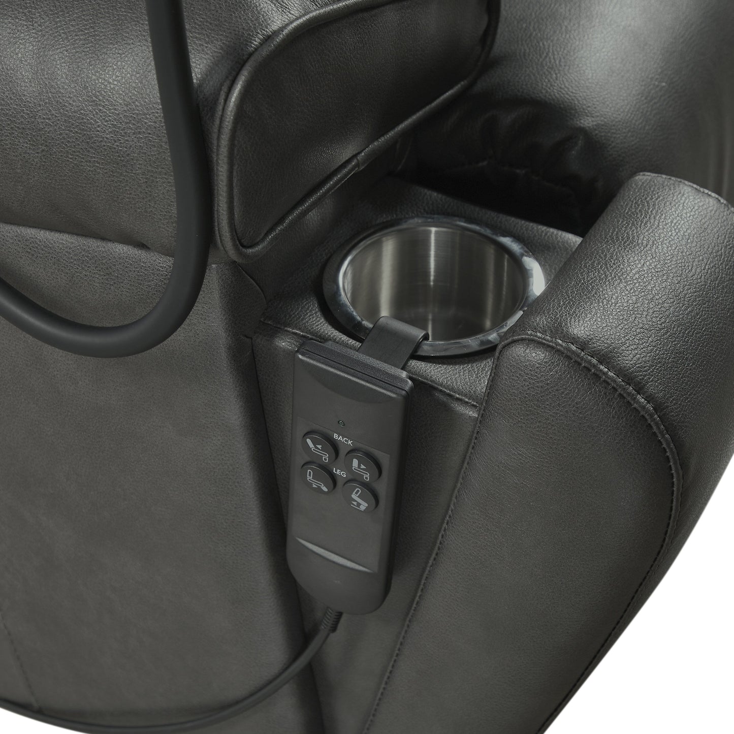 Fauteuil inclinable électrique avec deux moteurs OKIN, inclinaison infinie, massage et chauffage