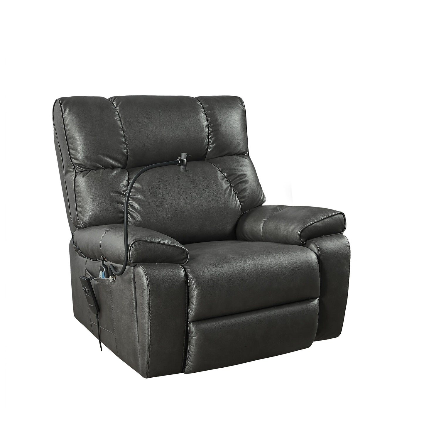 Fauteuil inclinable électrique avec deux moteurs OKIN, inclinaison infinie, massage et chauffage