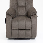 Fauteuil inclinable électrique Bigmen avec massage et chauffage pour personnes âgées, double moteur, porte-gobelets et poche latérale
