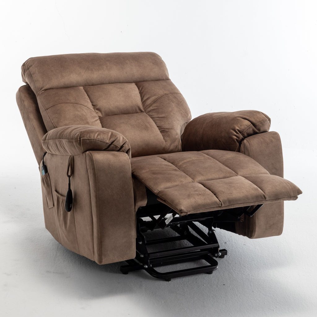 Fauteuil inclinable électrique avec massage et chauffage, moteur allemand, porte-gobelet en acier inoxydable et montage rapide