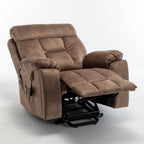 Fauteuil inclinable électrique avec massage et chauffage, moteur allemand, porte-gobelet en acier inoxydable et montage rapide