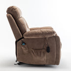 Fauteuil inclinable électrique avec massage et chauffage, moteur allemand, porte-gobelet en acier inoxydable et montage rapide