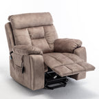 Fauteuil inclinable électrique avec massage et chauffage, moteur allemand, porte-gobelet en acier inoxydable et montage rapide