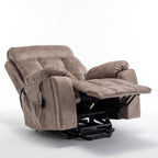 Fauteuil inclinable électrique avec massage et chauffage, moteur allemand, porte-gobelet en acier inoxydable et montage rapide