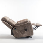 Fauteuil inclinable électrique avec massage et chauffage, moteur allemand, porte-gobelet en acier inoxydable et montage rapide