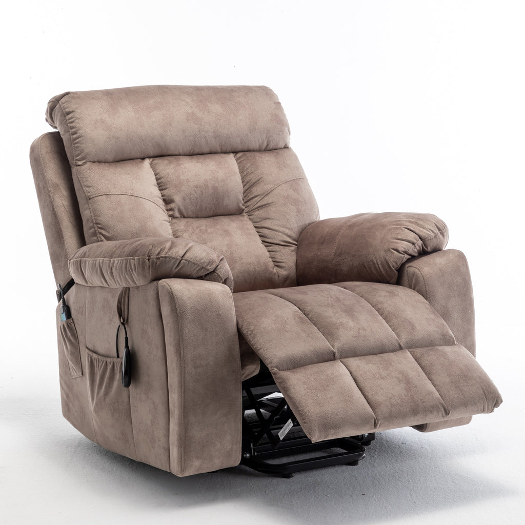 Fauteuil inclinable électrique avec massage et chauffage, moteur allemand, porte-gobelet en acier inoxydable et montage rapide