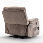 Fauteuil inclinable électrique avec massage et chauffage, moteur allemand, porte-gobelet en acier inoxydable et montage rapide