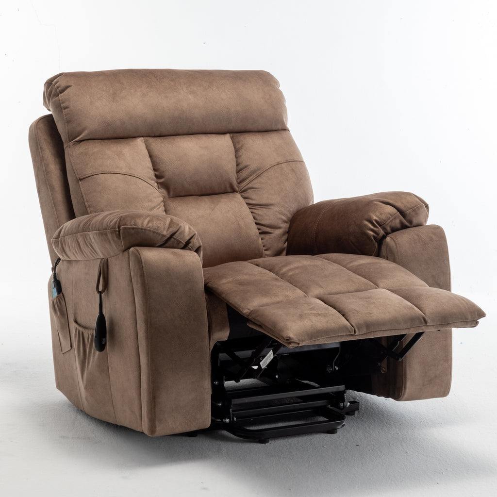 Fauteuil inclinable électrique avec massage et chauffage, moteur allemand, porte-gobelet en acier inoxydable et montage rapide
