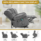 Fauteuil inclinable électrique avec massage, chauffage et capacité de charge de 150 kg