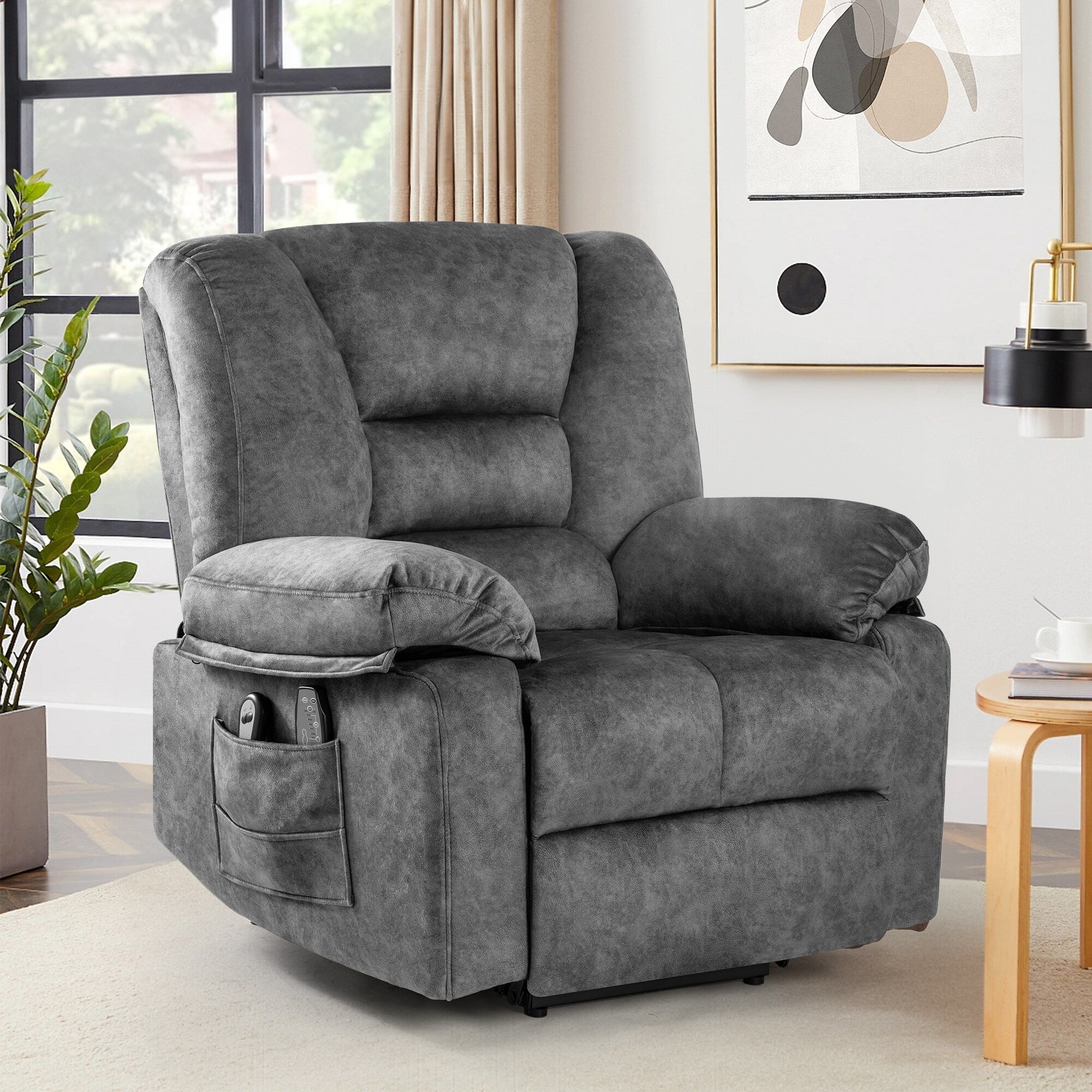 Fauteuil inclinable électrique avec massage, chauffage et capacité de charge de 150 kg