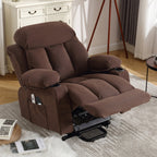 Fauteuil inclinable électrique avec massage, chauffage et port USB — Canapé releveur électrique