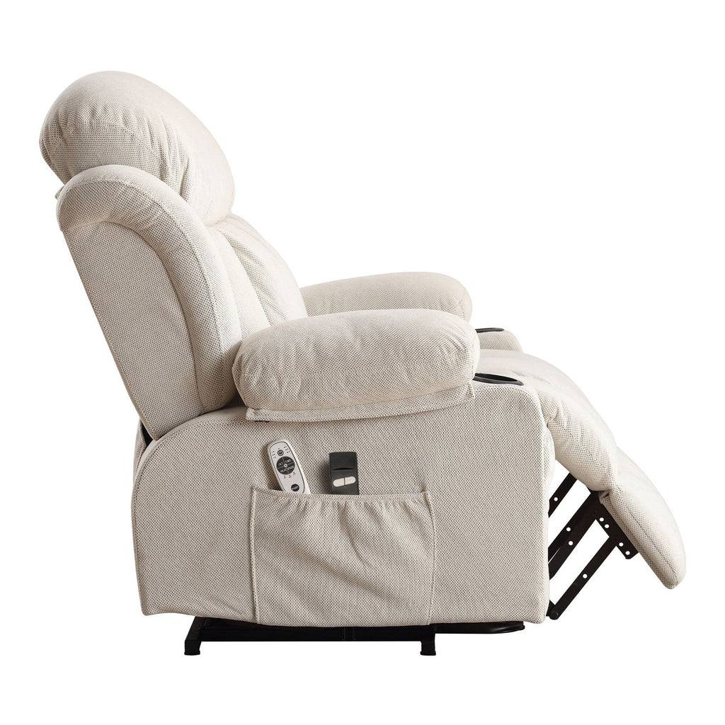 Fauteuil inclinable électrique avec massage, chauffage et port USB — Canapé releveur électrique
