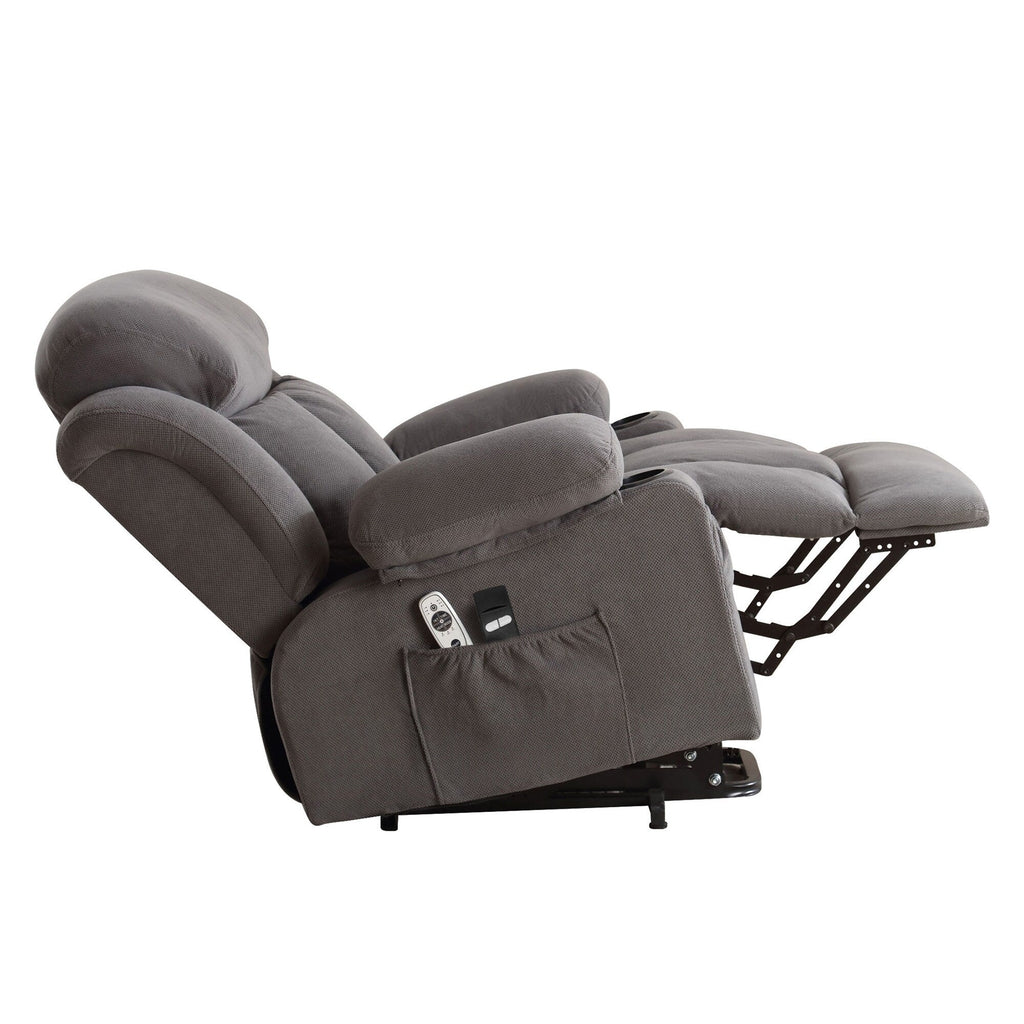 Fauteuil inclinable électrique avec massage, chauffage et port USB — Canapé releveur électrique