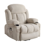 Fauteuil inclinable électrique avec massage, chauffage et port USB — Canapé releveur électrique
