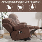Fauteuil inclinable électrique avec massage, chauffage et port USB — Canapé releveur électrique