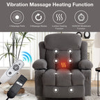 Fauteuil inclinable électrique avec massage, chauffage et port USB — Canapé releveur électrique