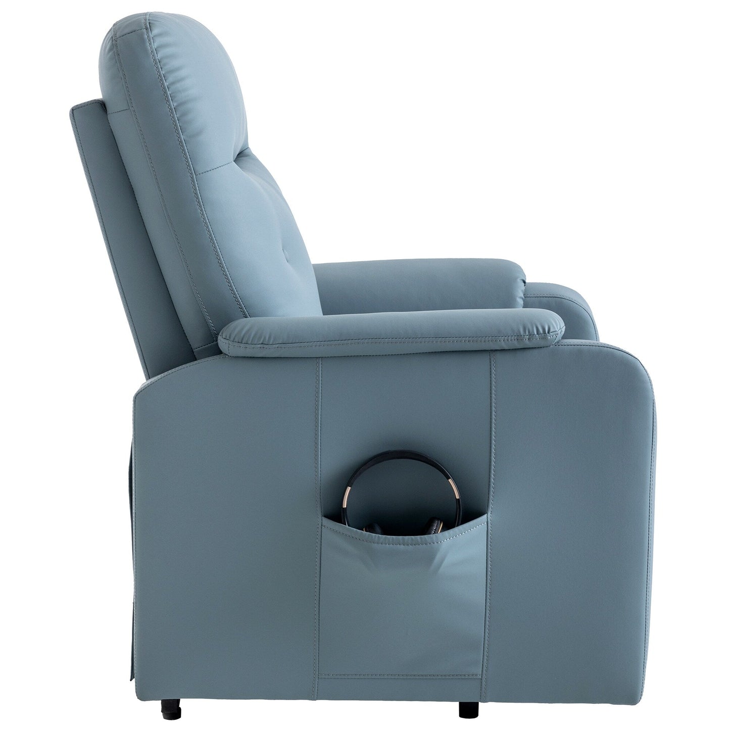 Fauteuil inclinable électrique avec massage, chauffage, positions réglables et poche latérale pour plus de commodité
