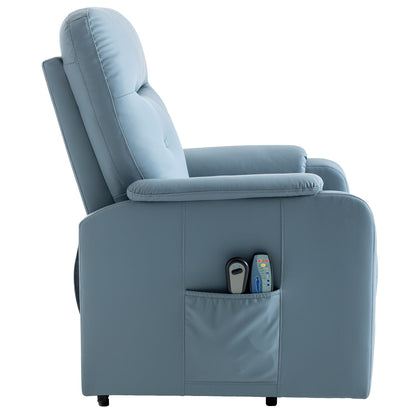Fauteuil inclinable électrique avec massage, chauffage, positions réglables et poche latérale pour plus de commodité