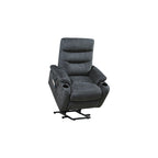 Fauteuil inclinable électrique avec massage, chauffage, port USB, poches latérales, porte-gobelets et dossier réglable, idéal pour les personnes âgées