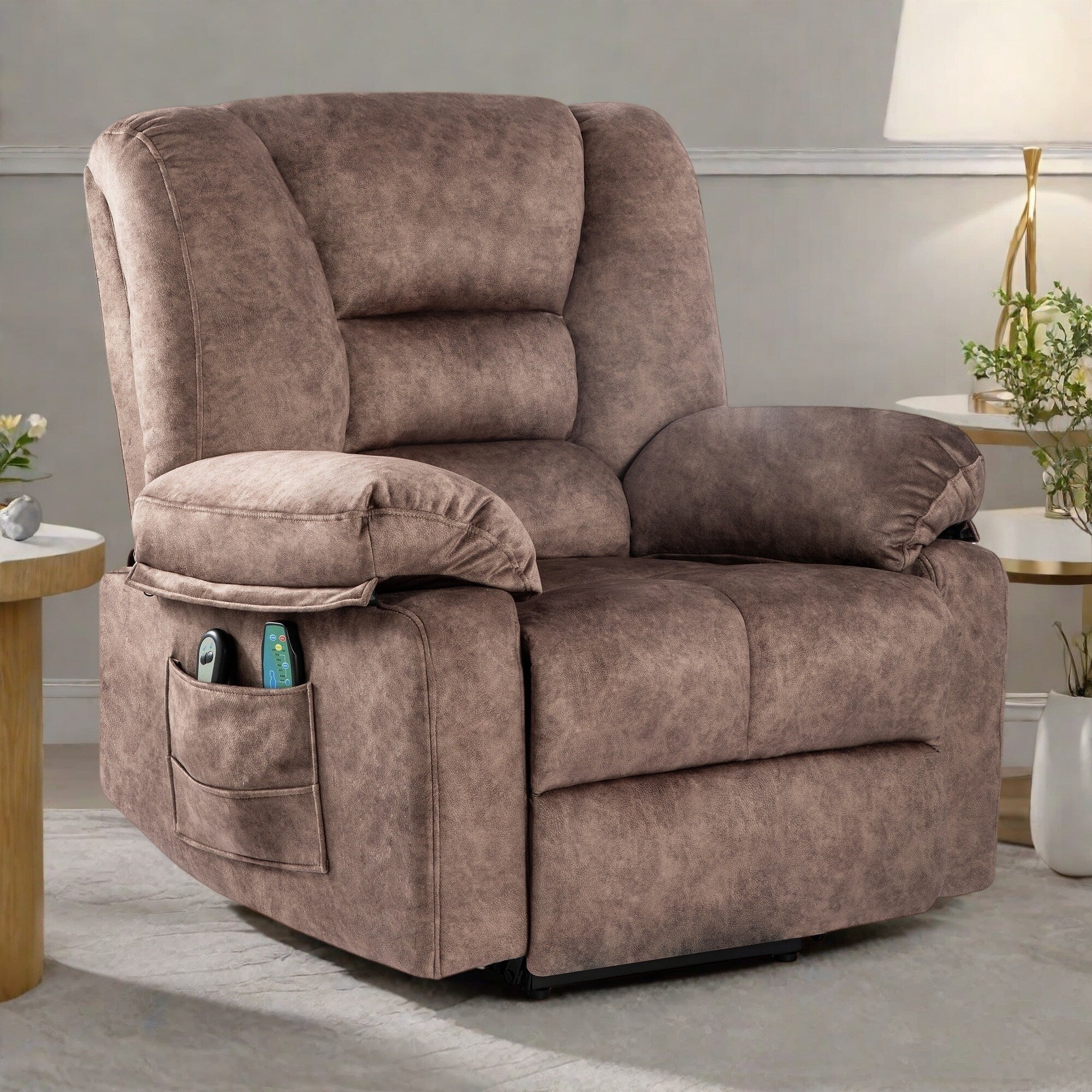 Fauteuil inclinable électrique avec massage, chauffage et capacité de charge de 150 kg