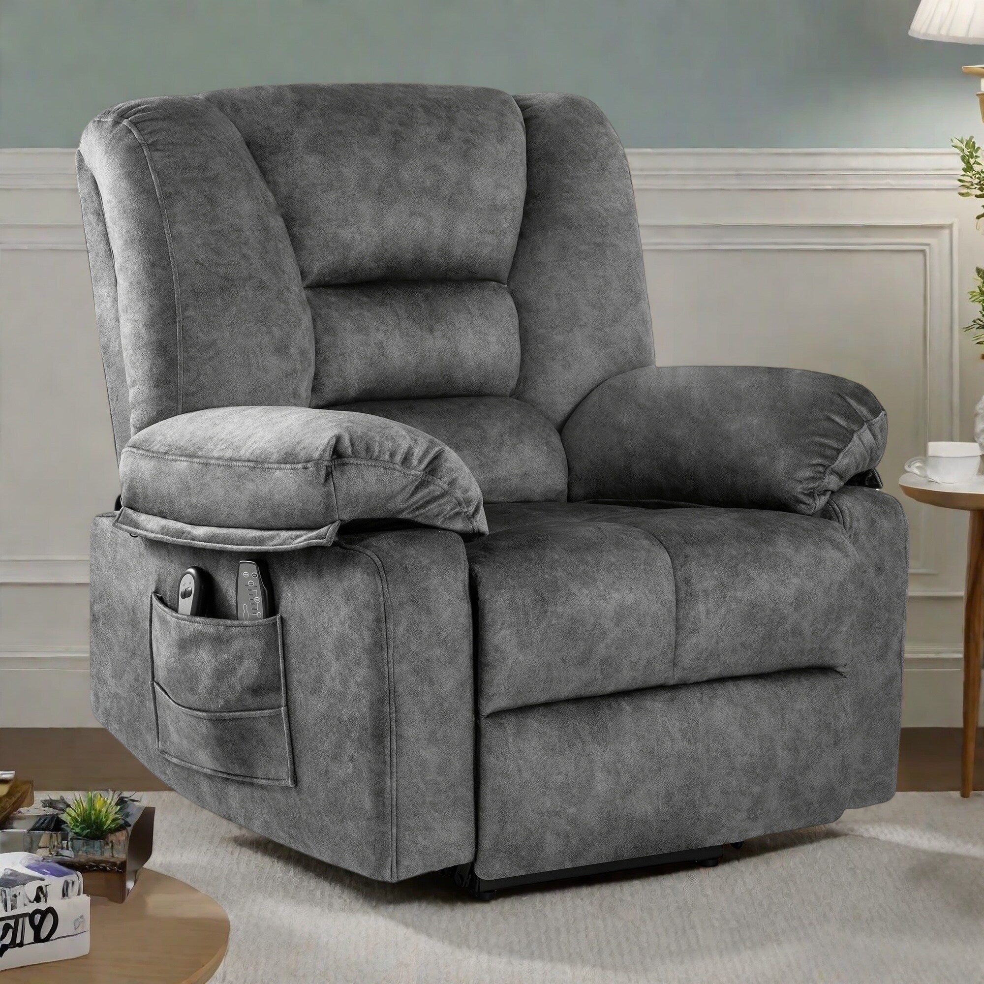 Fauteuil inclinable électrique avec massage, chauffage et capacité de charge de 150 kg