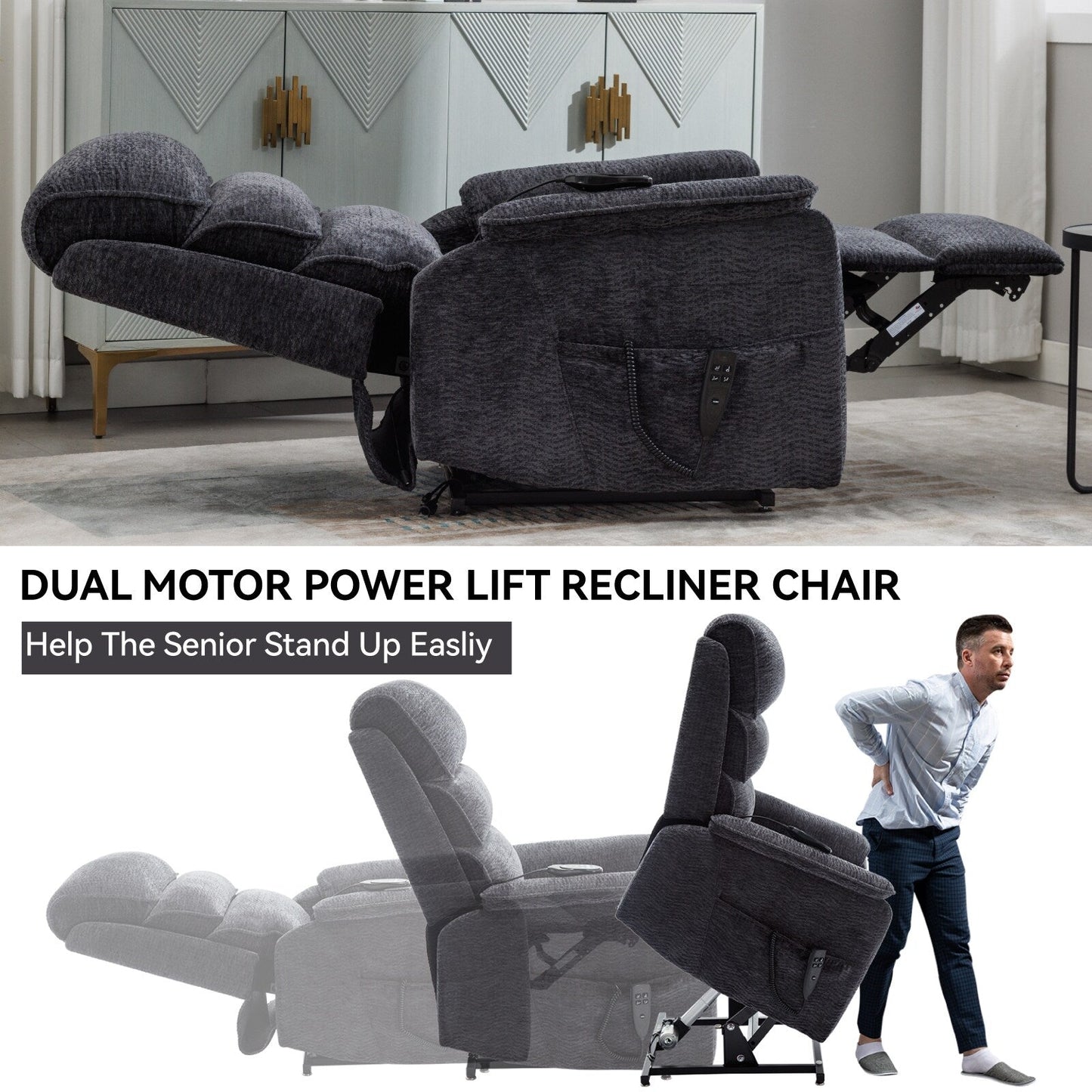 Fauteuil inclinable électrique avec télécommande