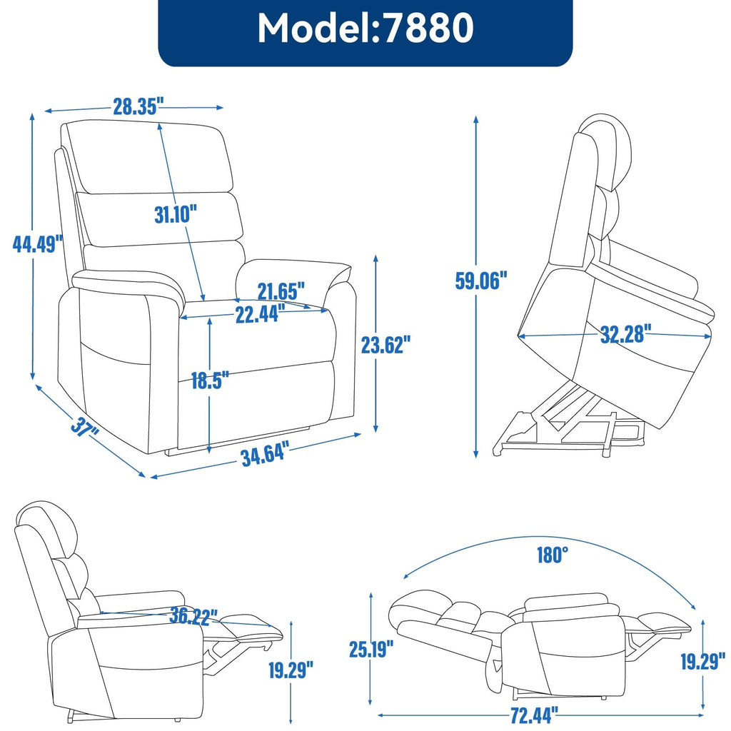 Fauteuil inclinable électrique avec télécommande