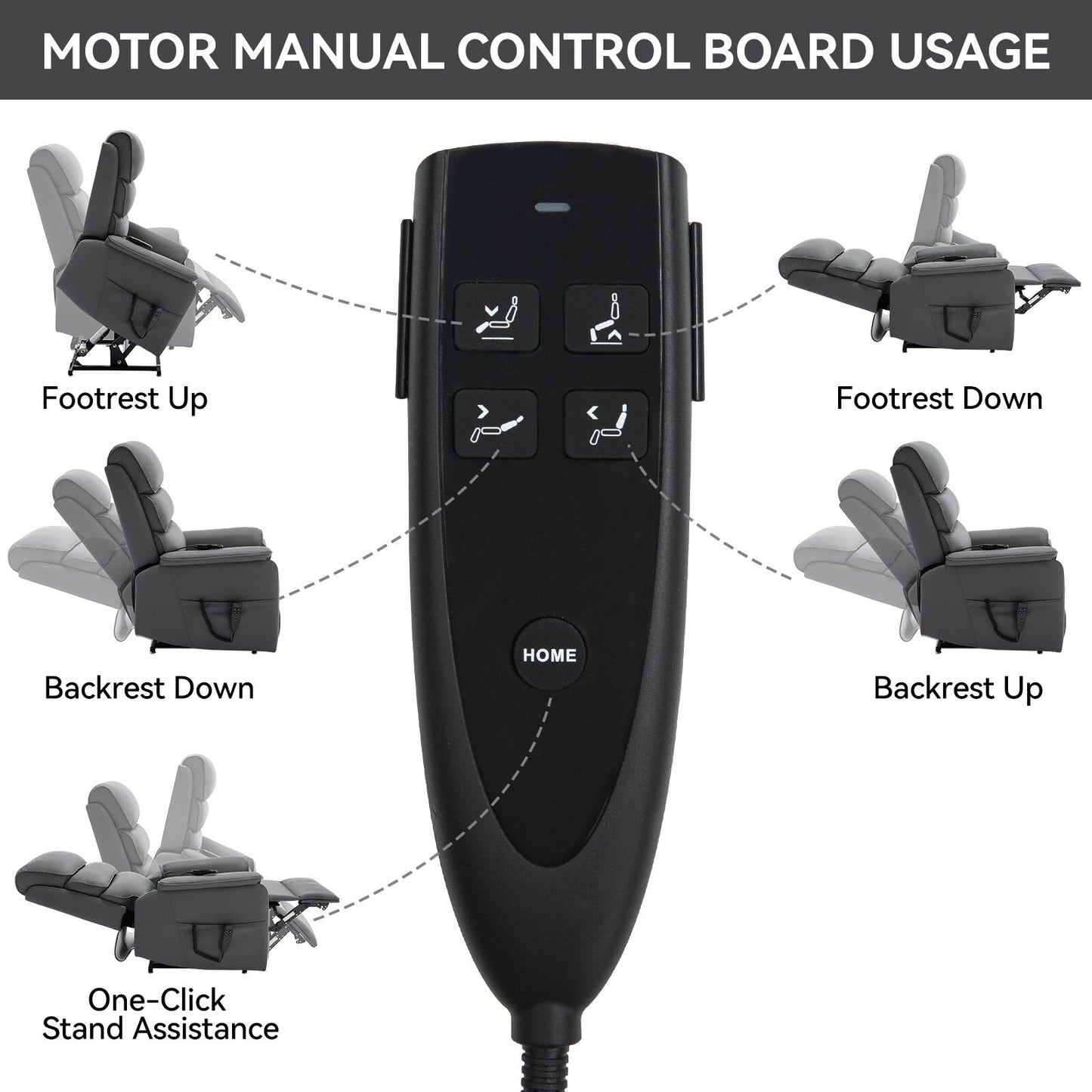 Fauteuil inclinable électrique avec télécommande