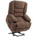 Fauteuil inclinable électrique avec massage par vibration, chauffage, télécommande, montage rapide et poches latérales