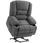 Fauteuil inclinable électrique avec massage par vibration, chauffage, télécommande, montage rapide et poches latérales
