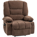 Fauteuil inclinable électrique avec massage par vibration, chauffage, télécommande, montage rapide et poches latérales