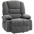 Fauteuil inclinable électrique avec massage par vibration, chauffage, télécommande, montage rapide et poches latérales