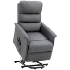 Fauteuil inclinable électrique avec massage par vibrations, télécommande, poches latérales, inclinaison réglable et repose-pieds