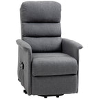 Fauteuil inclinable électrique avec massage par vibrations, télécommande, poches latérales, inclinaison réglable et repose-pieds