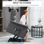 Fauteuil inclinable électrique avec massage par vibrations, télécommande, poches latérales, inclinaison réglable et repose-pieds