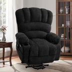 Fauteuil inclinable électrique avec dossier coque surdimensionné et massage thermique pour personnes âgées