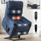 Fauteuil inclinable électrique, double position infinie, massage par la chaleur, télécommande
