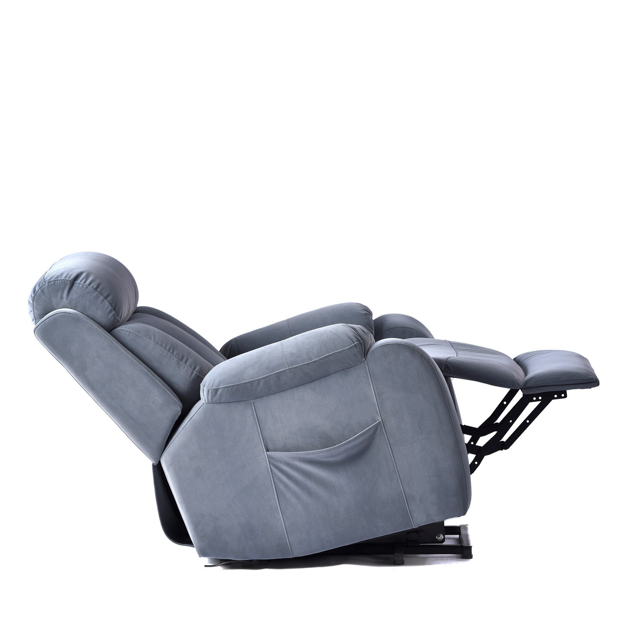 Fauteuil inclinable électrique pour personnes âgées avec télécommande et poche latérale