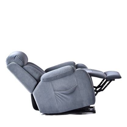 Fauteuil inclinable électrique pour personnes âgées avec télécommande et poche latérale
