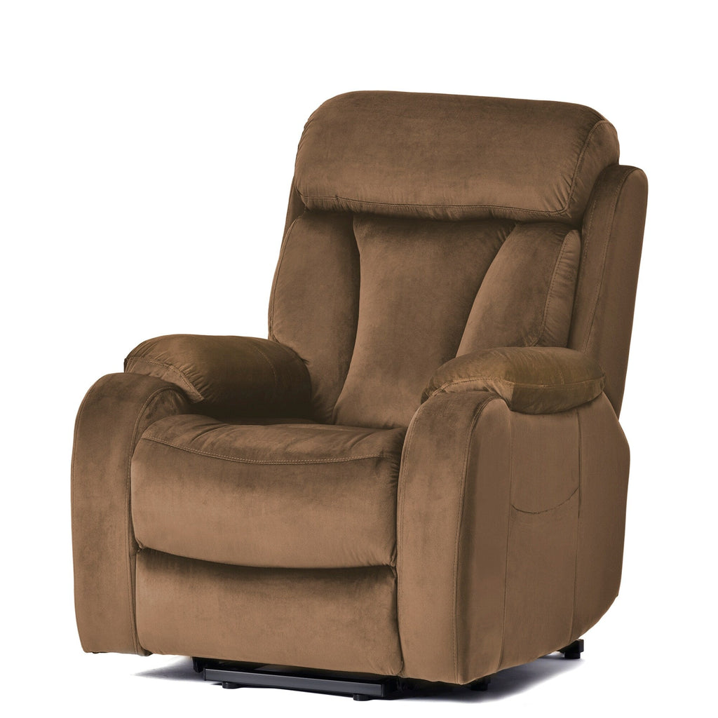 Fauteuil inclinable électrique pour personnes âgées avec télécommande et poche latérale