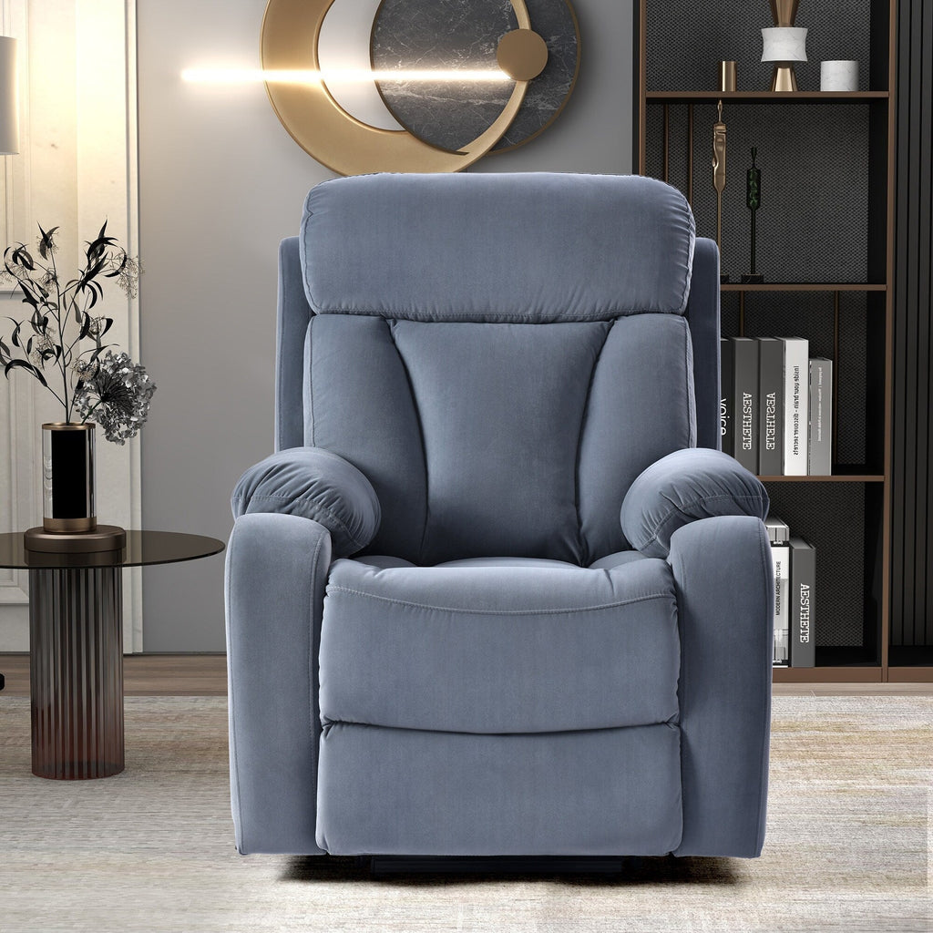 Fauteuil inclinable électrique pour personnes âgées avec télécommande et poche latérale