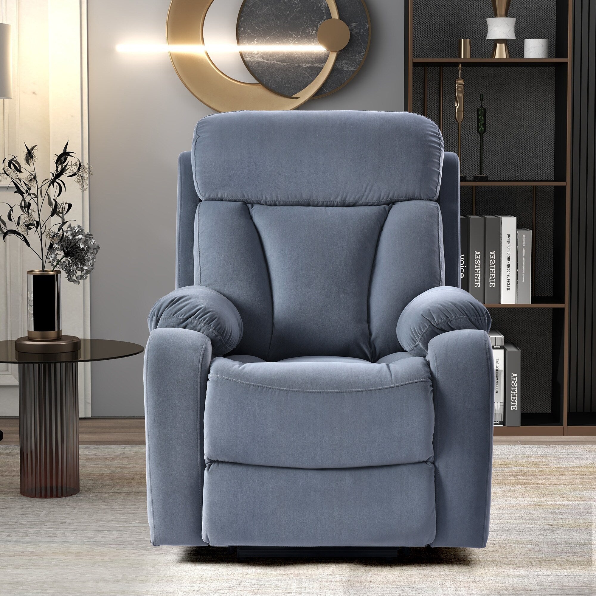 Fauteuil inclinable électrique pour personnes âgées avec télécommande et poche latérale