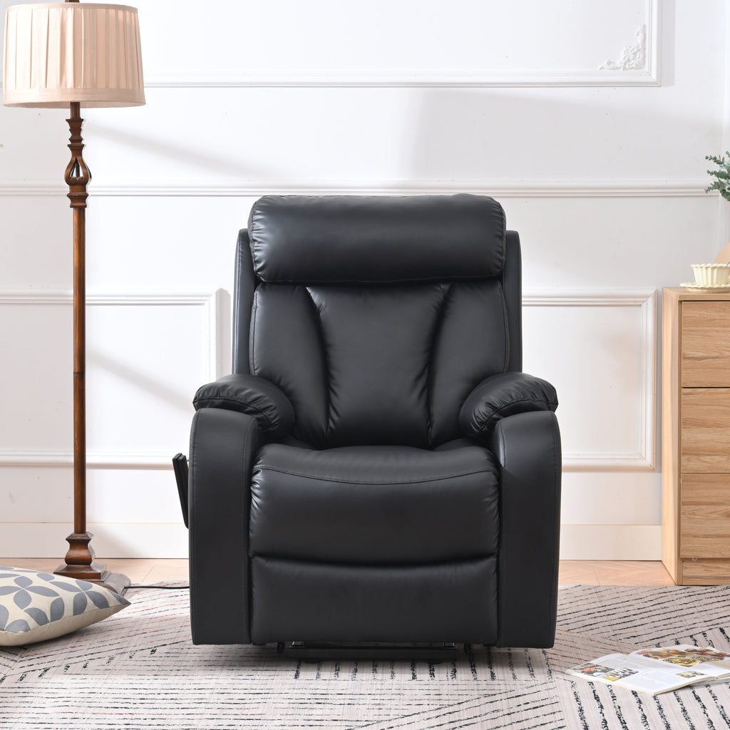Fauteuil inclinable électrique pour personnes âgées avec télécommande et poche latérale