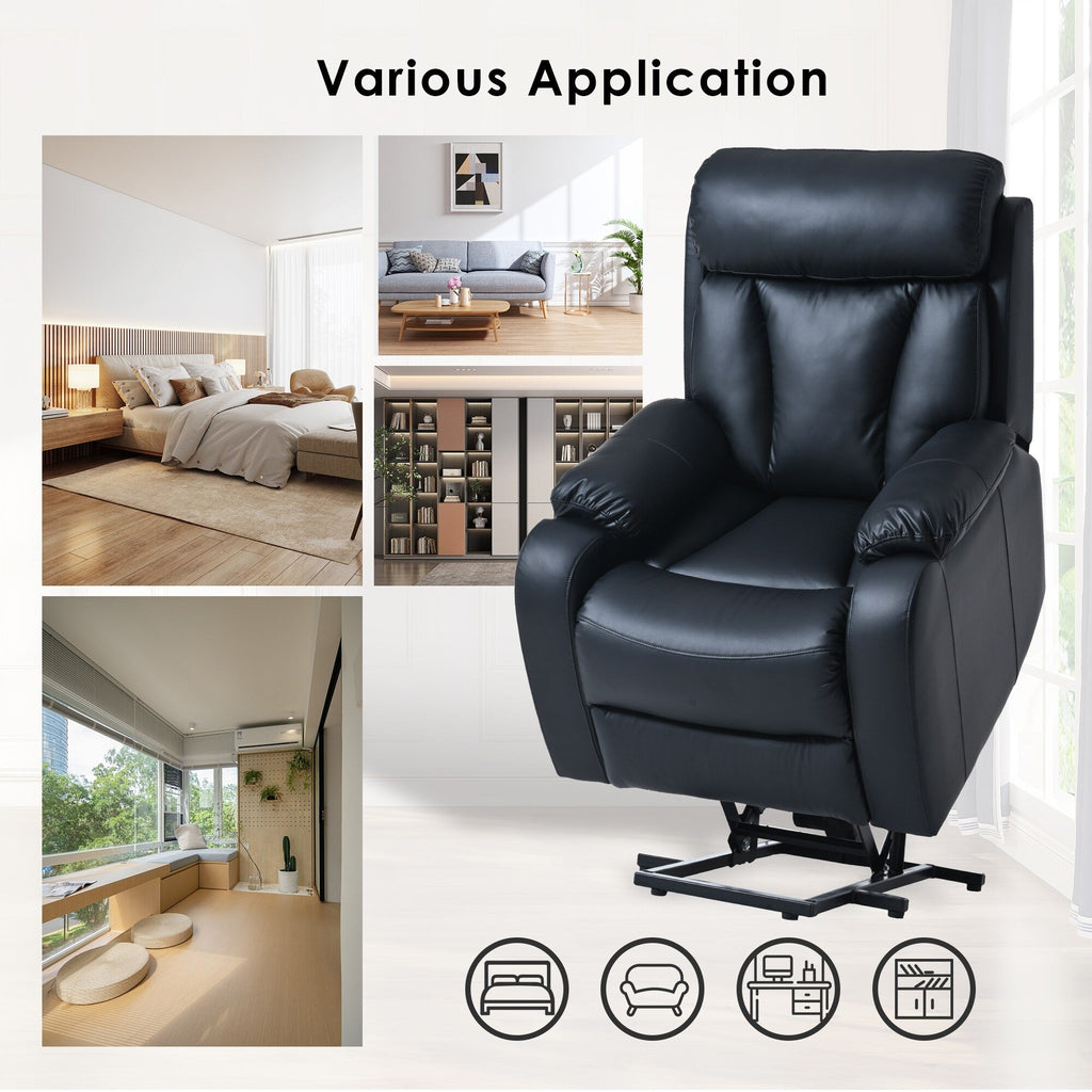 Fauteuil inclinable électrique pour personnes âgées avec télécommande et poche latérale
