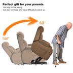 Fauteuil inclinable électrique pour personnes âgées avec télécommande et poche latérale