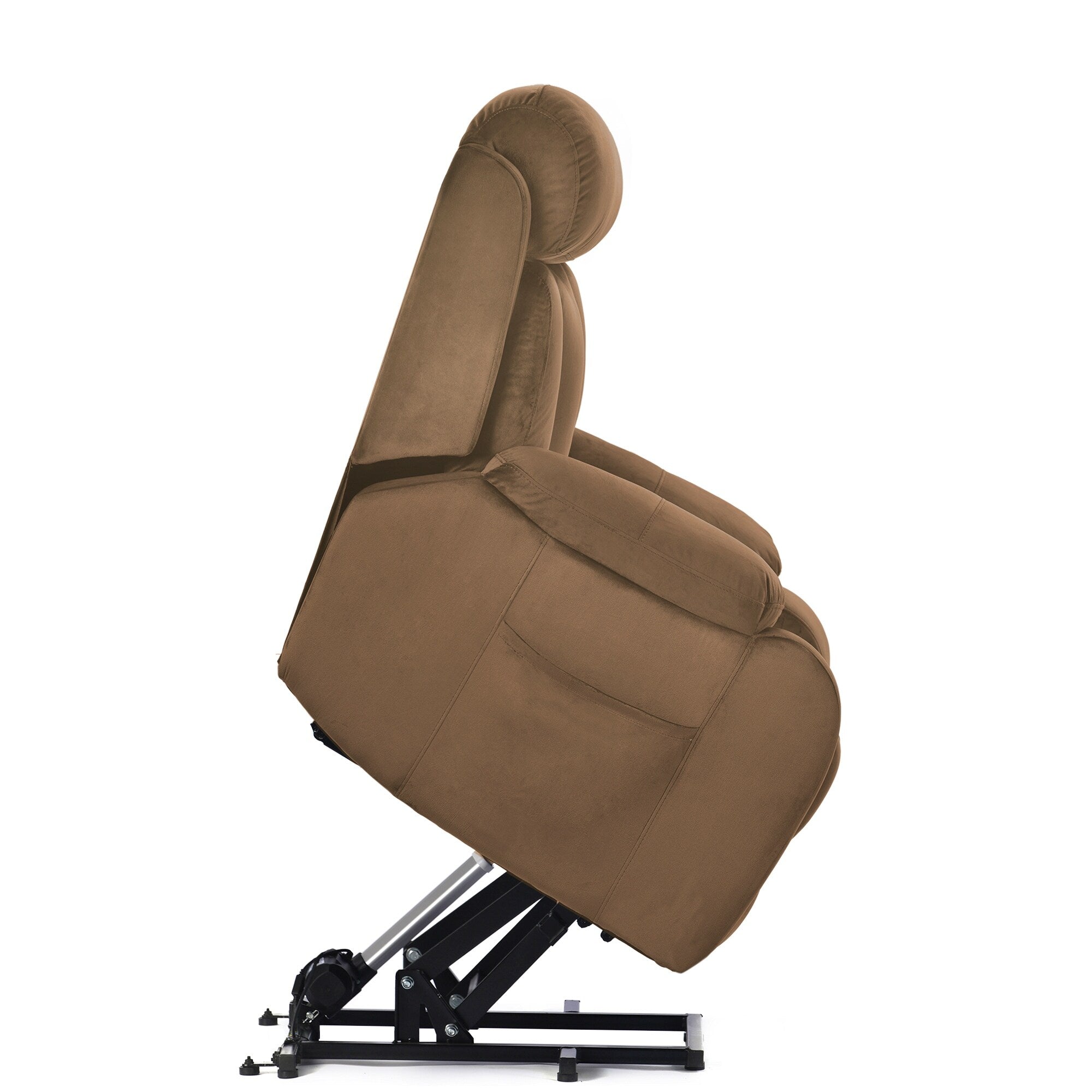 Fauteuil inclinable électrique pour personnes âgées avec télécommande et poche latérale