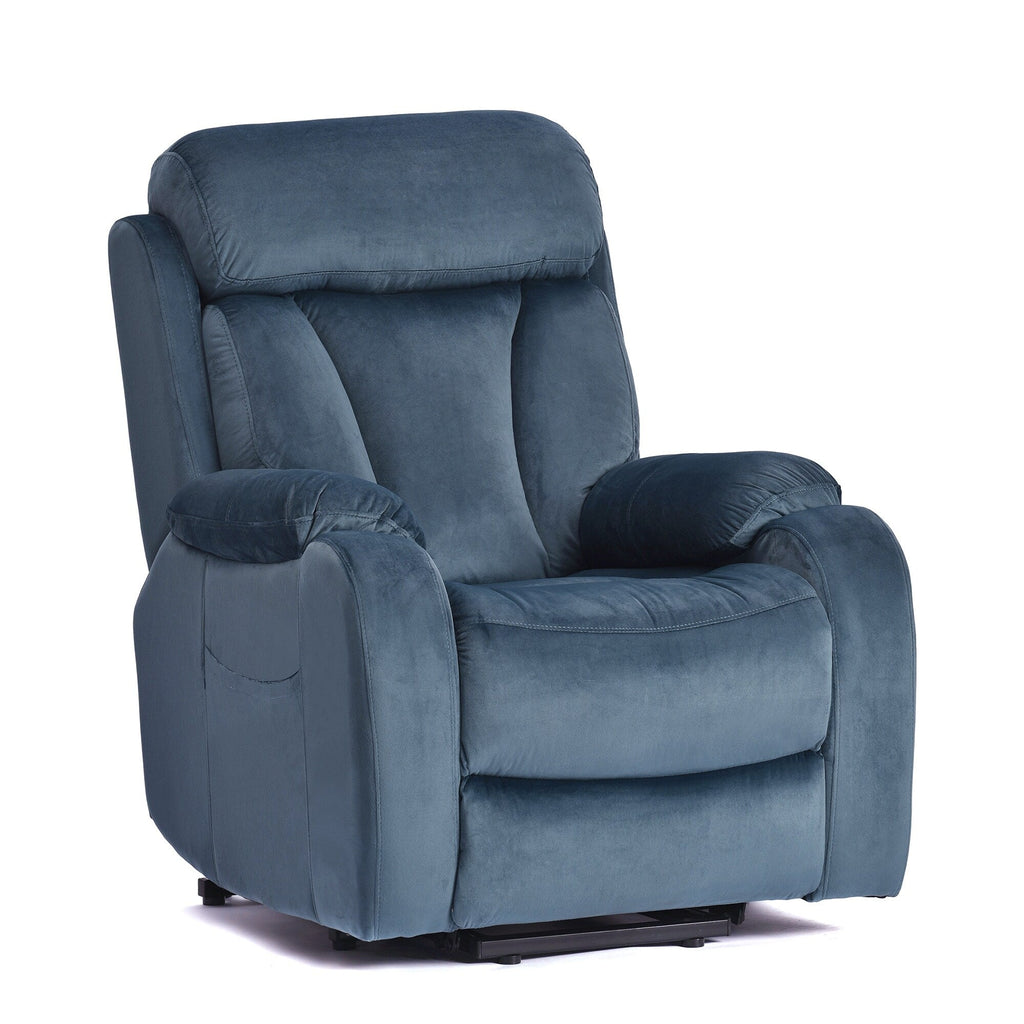 Fauteuil inclinable électrique pour personnes âgées avec télécommande et poche latérale