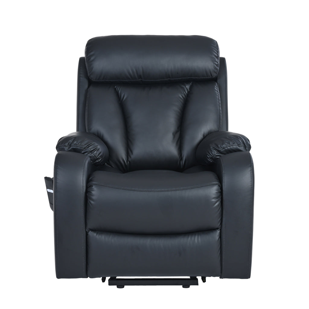 Fauteuil inclinable électrique pour personnes âgées avec télécommande et poche latérale