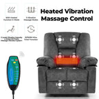 Fauteuil inclinable électrique pour personnes âgées avec massage et chauffage, montage facile, soutien confortable et positions réglables